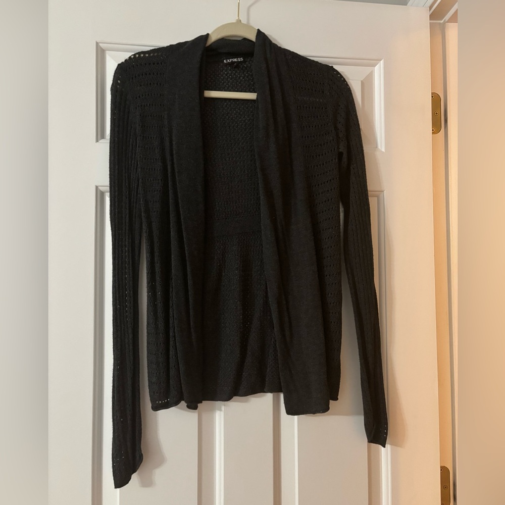 Dark gray cardigan from express